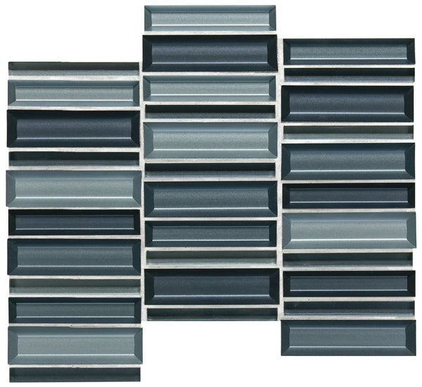 Daltile Cascading Waters Cerulean Swell, Random Straight Stacked, 1X4, Glass | Daltile SKU CW4514MS1P