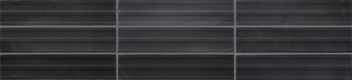 Daltile Indoterra Volcanic Ash, Rectangle, 2X9, Reverse Fluted, Matte | Daltile SKU IN46RCT29FLUMT