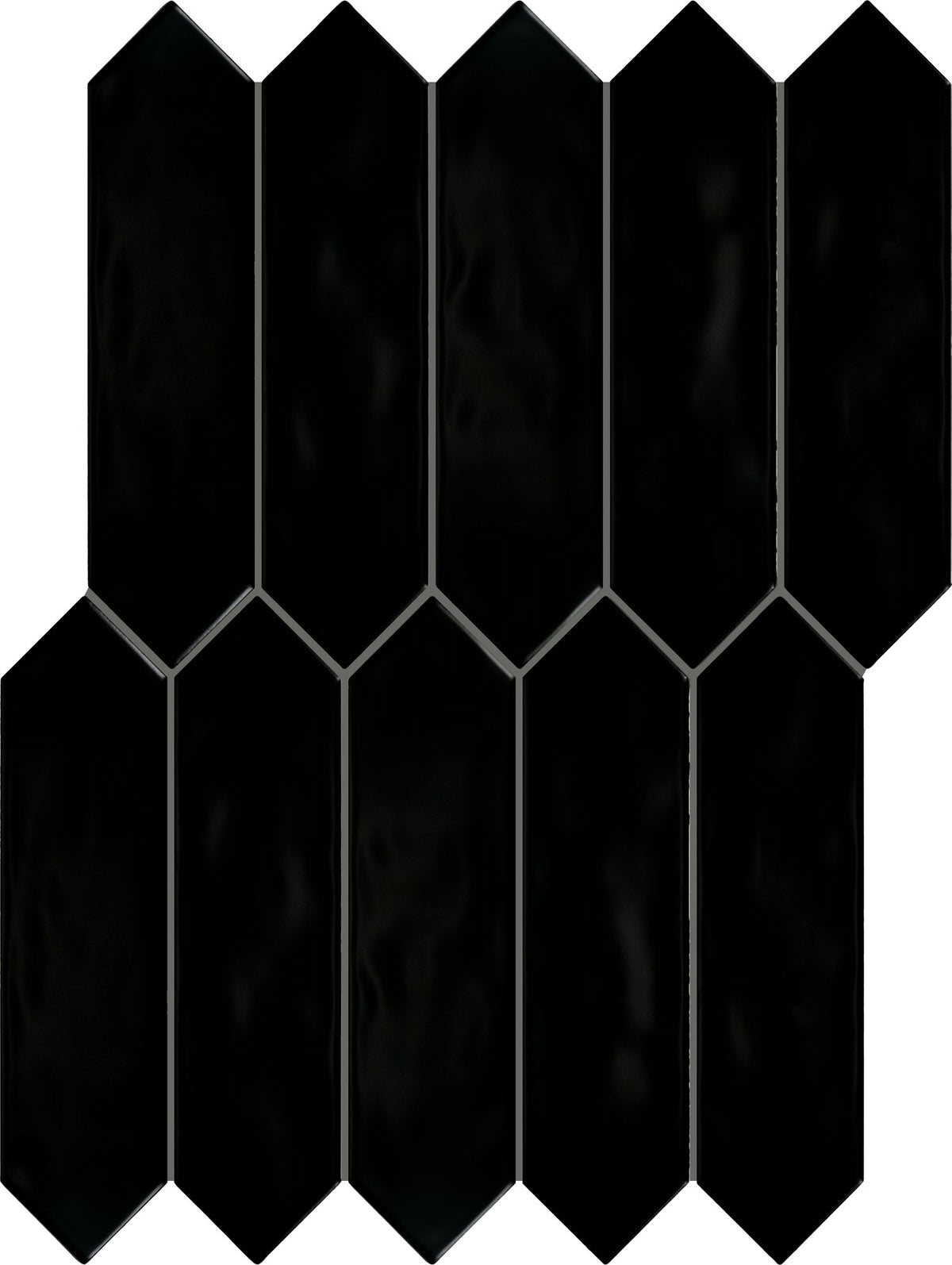 Daltile Stagecraft Matte Black, Picket, 3X12, Undulated, Matte | Daltile SKU K711312PICKA1P2