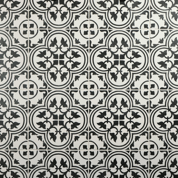 Daltile Memoir Petal Black, Petal, 12X12, Matte | Daltile SKU ME21SQ1212VMT