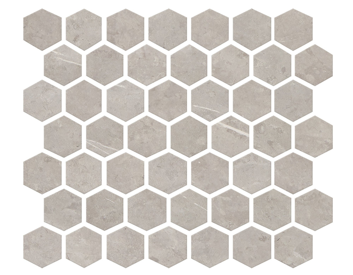 Daltile Prime Stamina Grey, Hexagon, 1 1/2X1 1/2, Matte | Daltile SKU RL2315HEXMS1P2