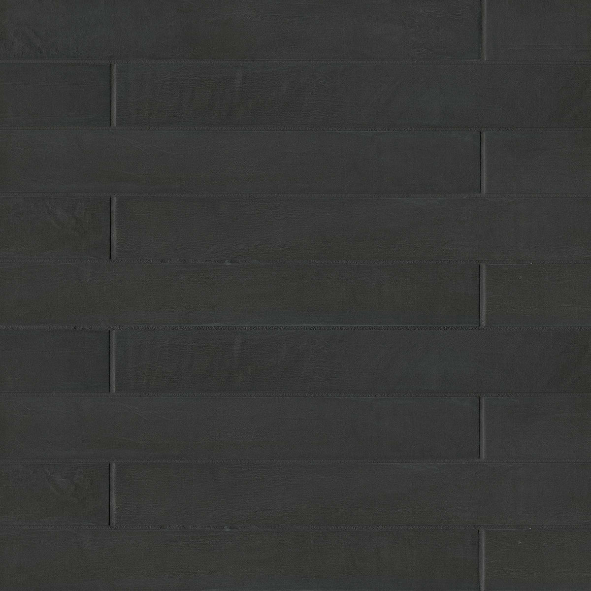 Bedrosians Allora 3" x 24" Matte Porcelain Tile in Solid Black | Item Code DECALLBLA324M