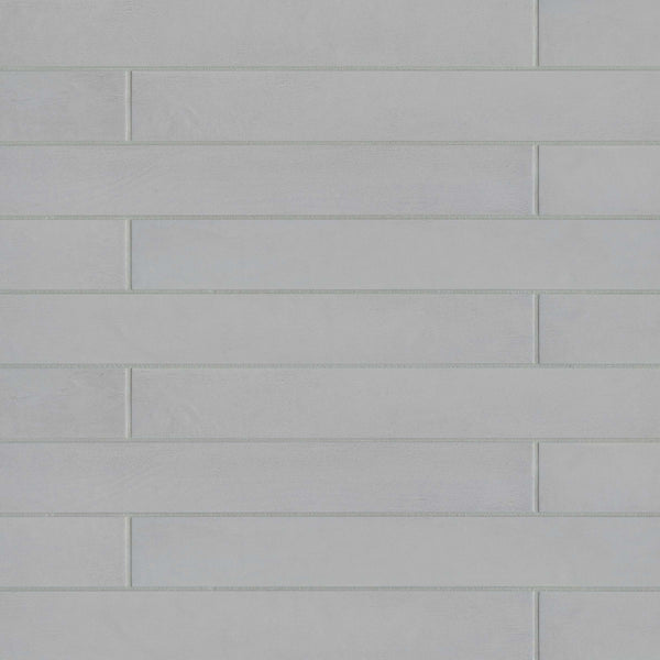 Bedrosians Allora 3" x 24" Matte Porcelain Tile in Solid Grey | Item Code DECALLGRE324M