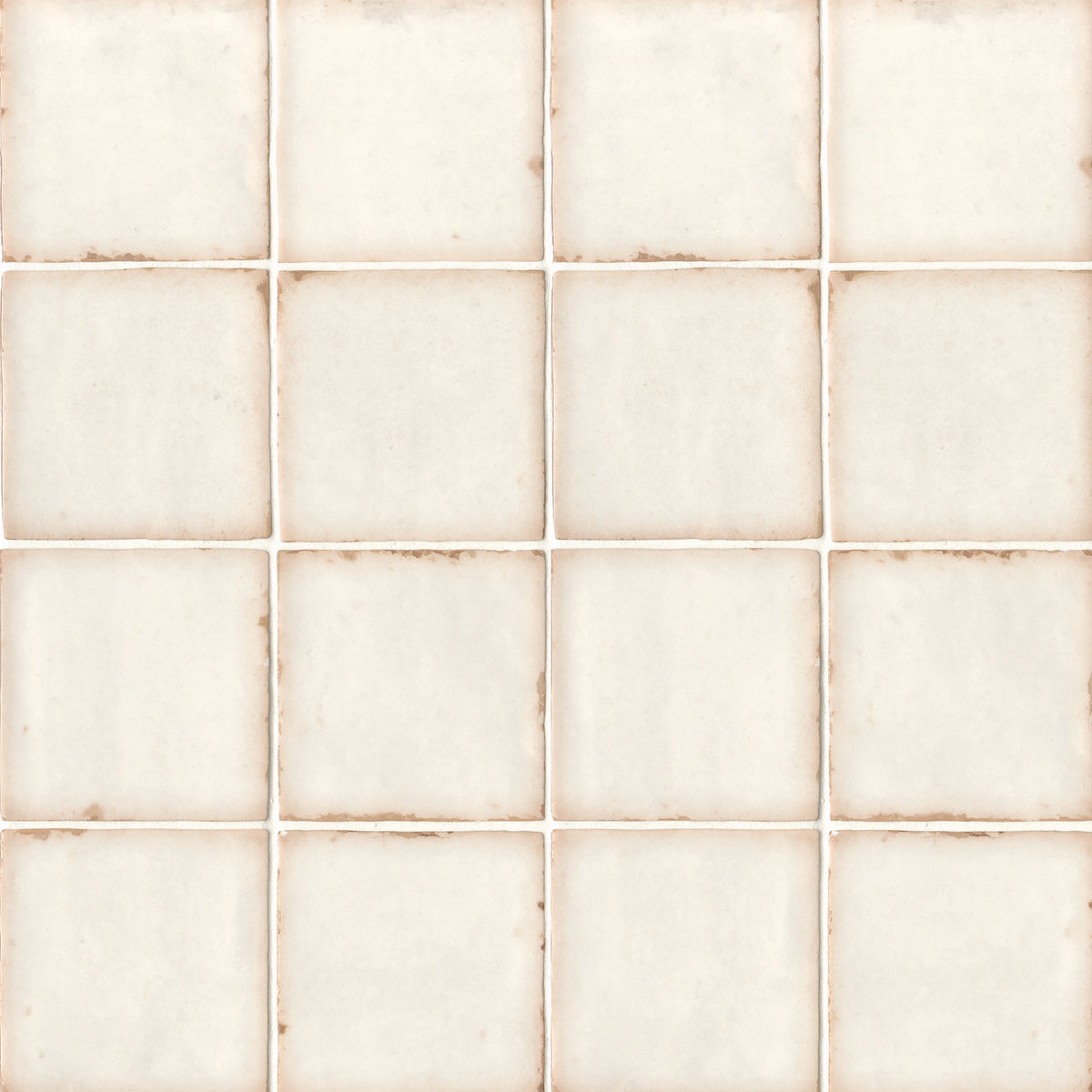 Bedrosians Casablanca 5" x 5" Matte Ceramic Tile in White | Item Code DECCASWHI55M