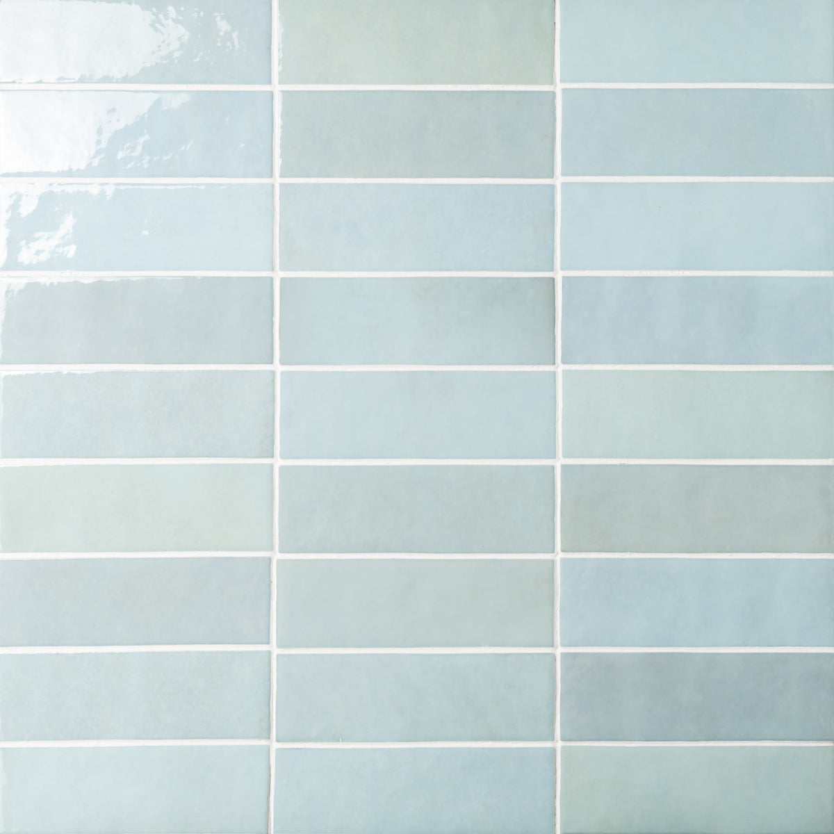 Bedrosians Cloé 2.5" x 8" Glossy Ceramic Tile in Baby Blue | Item Code DECCLOBAB28G