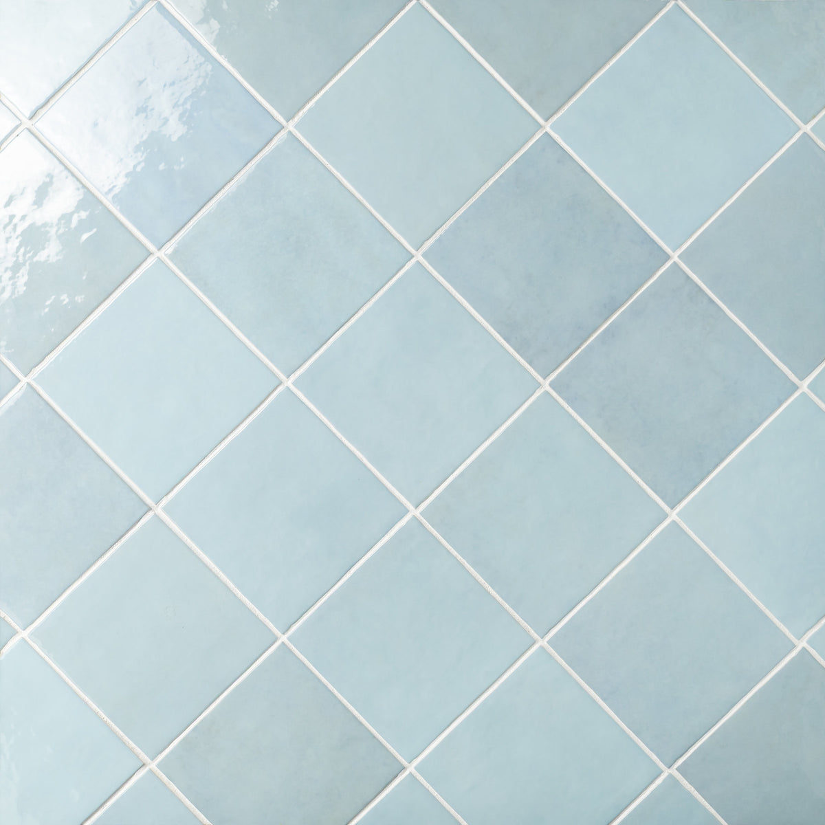Bedrosians Cloé 5" x 5" Glossy Ceramic Tile in Baby Blue | Item Code DECCLOBAB55G