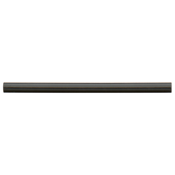 Bedrosians Cloé 0.5" x 8" Ceramic Jolly Miter Edge in Black | Item Code DECCLOBLAJOLG