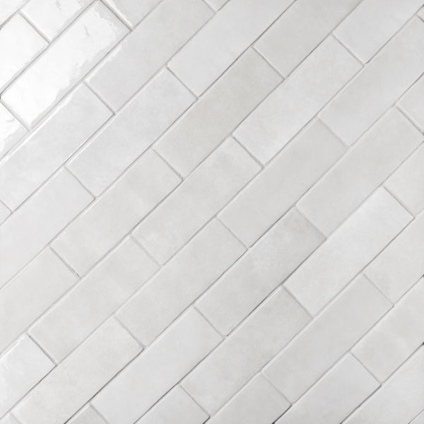 Bedrosians Cloé 2.5" x 8" Glossy Ceramic Tile in Grey | Item Code DECCLOGRE28G