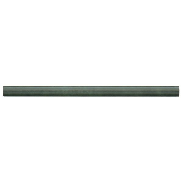 Bedrosians Cloé 0.5" x 8" Ceramic Jolly Miter Edge in Green | Item Code DECCLOGRNJOLG