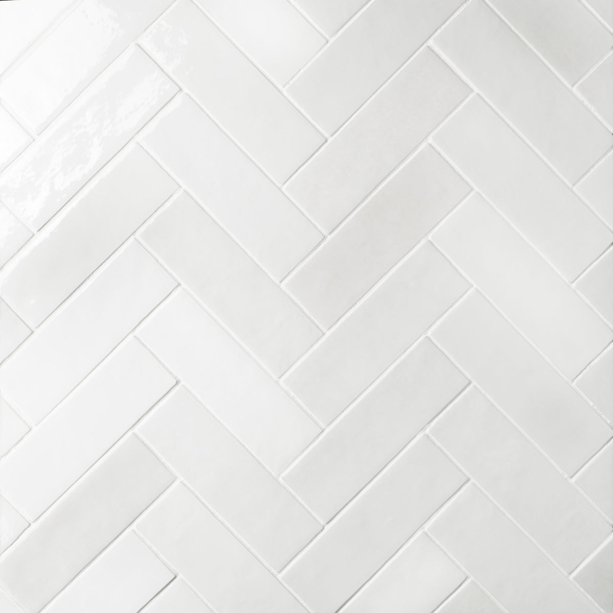 Bedrosians Cloé White Glossy Ceramic Wall Tile (2.5x8) - Handmade-Look Subway Tile Made in Spain | Item Code DECCLOWHI28G