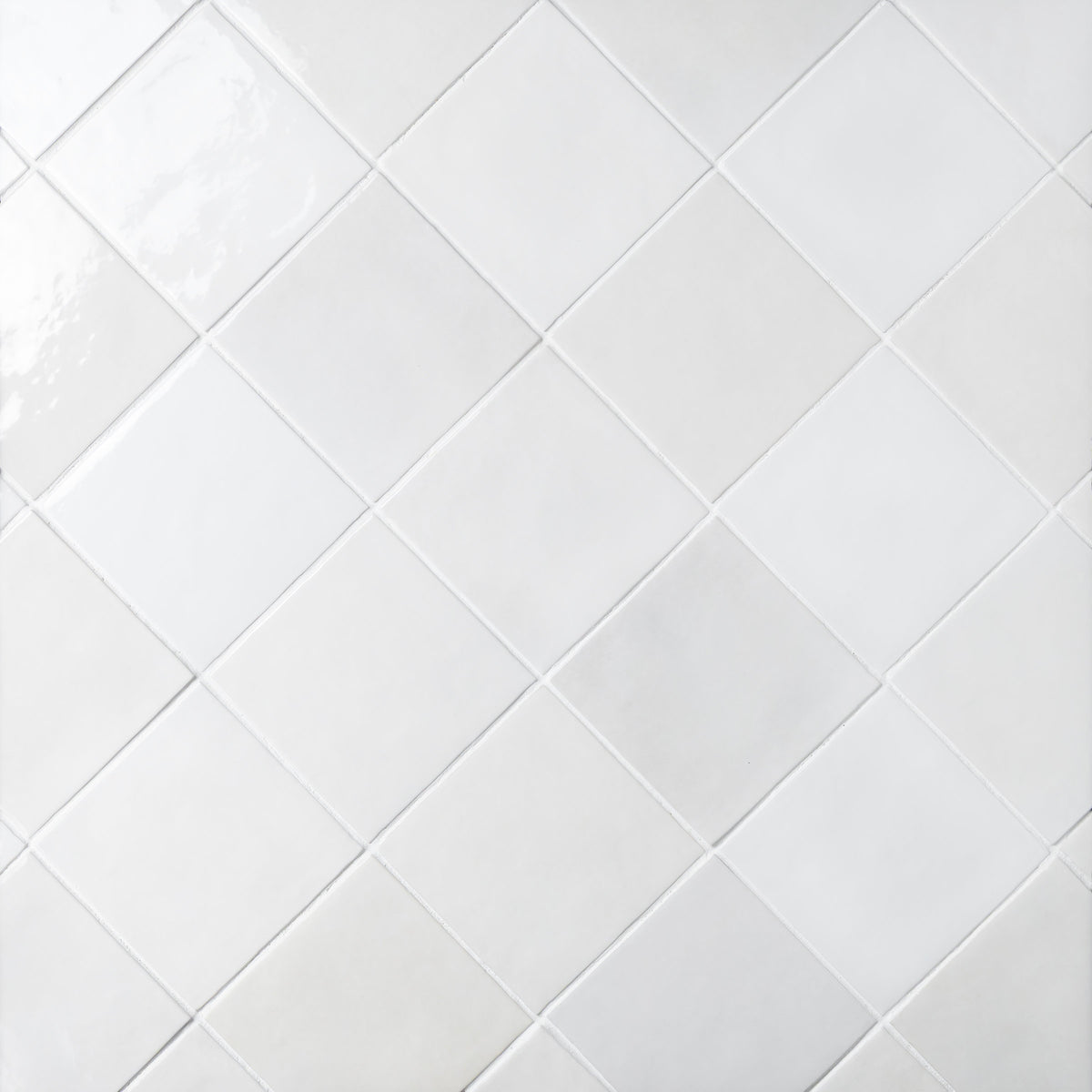 Bedrosians Cloé 5" x 5" Glossy Ceramic Tile in White | Item Code DECCLOWHI55G