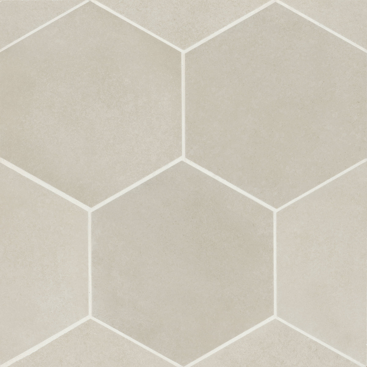Bedrosians Makoto 10" x 11.5" Hexagon Matte Porcelain Tile in Kumo Grey | Item Code DECMAKKUGHEX10M