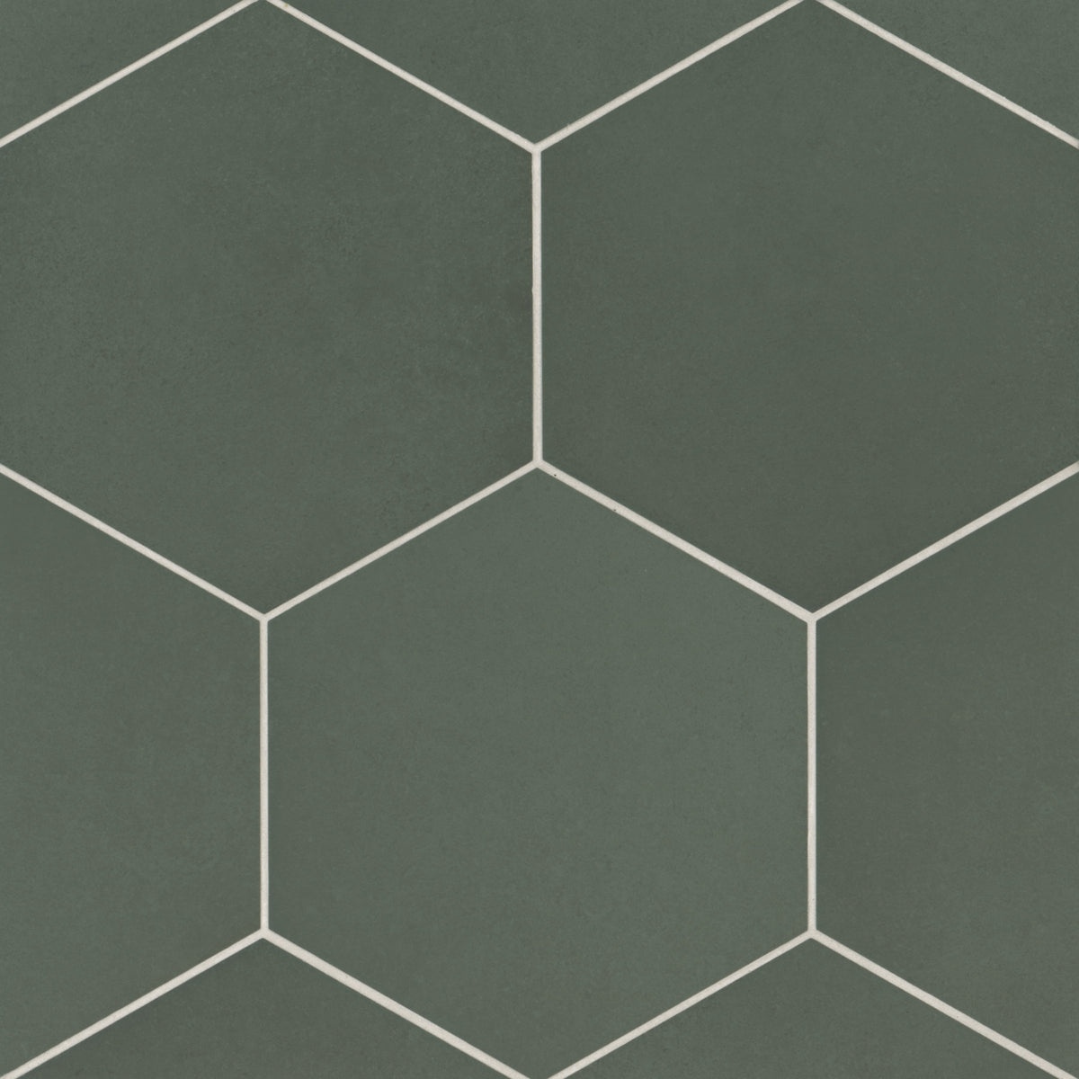 Bedrosians Makoto 10" x 11.5" Hexagon Matte Porcelain Tile in Midori Green | Item Code DECMAKMIGHEX10M