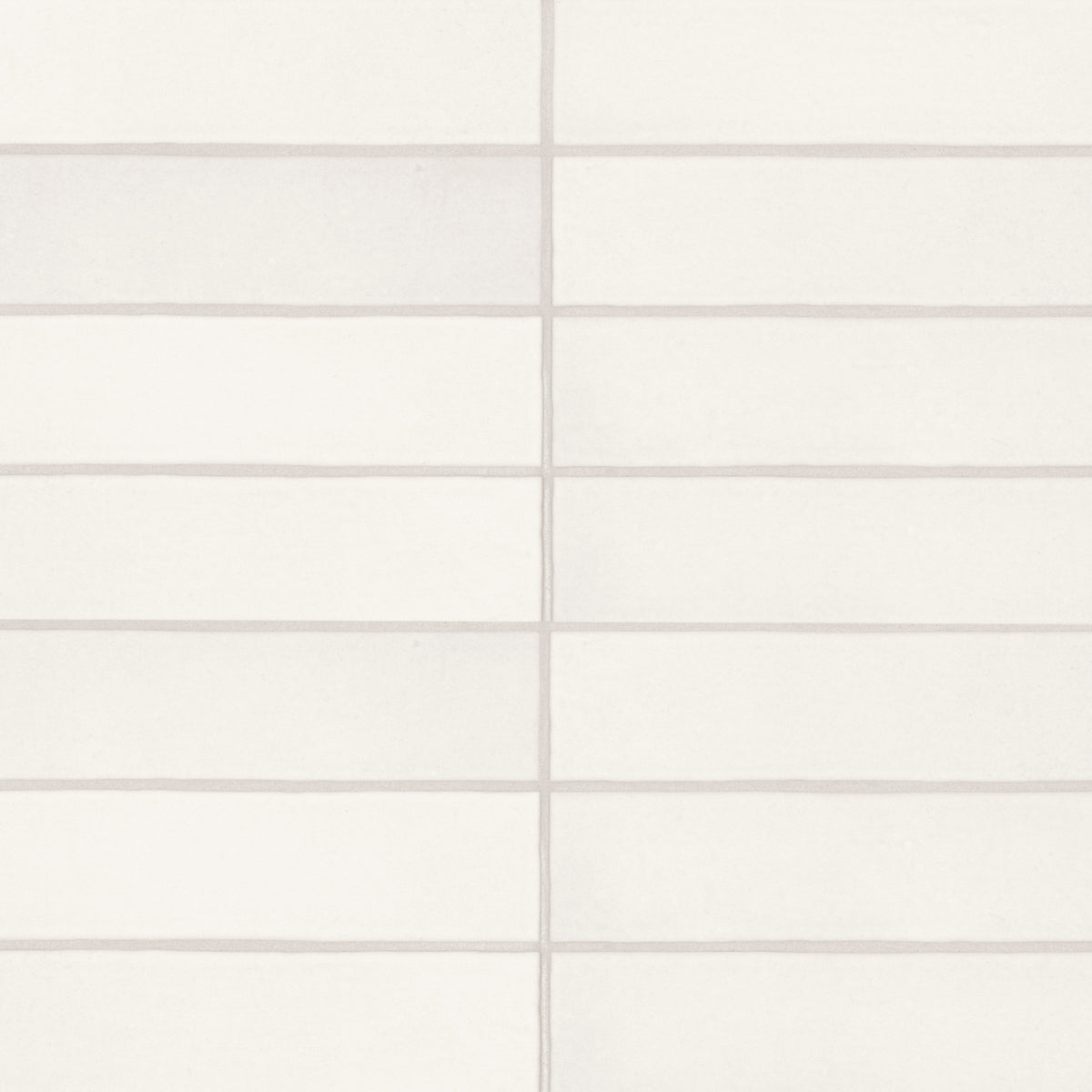 Bedrosians Makoto Shoji White Matte Ceramic Wall Tile (2.5x10) - Japanese-Inspired Subway Tile | Item Code DECMAKSHW2510M