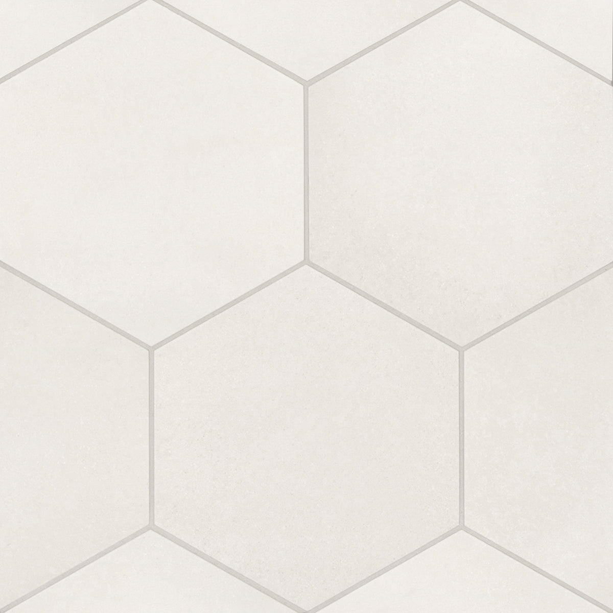 Bedrosians Makoto 10" x 11.5" Hexagon Matte Porcelain Tile in Shoji White | Item Code DECMAKSHWHEX10M