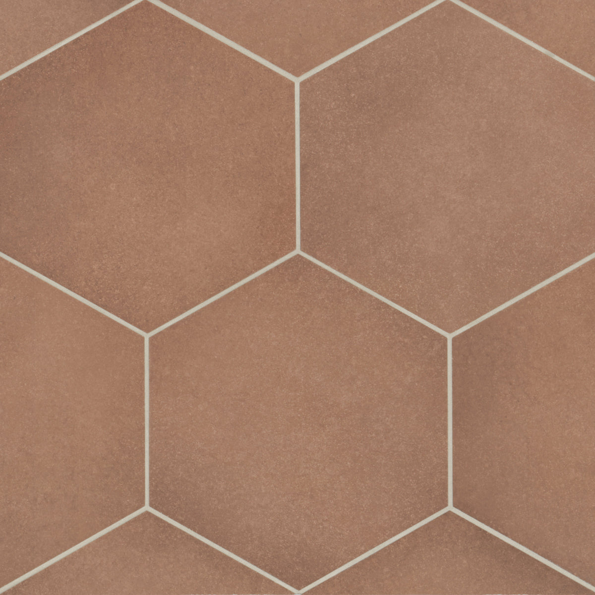 Bedrosians Makoto 10" x 11.5" Hexagon Matte Porcelain Tile in Umi Terracotta | Item Code DECMAKUMTHEX10M