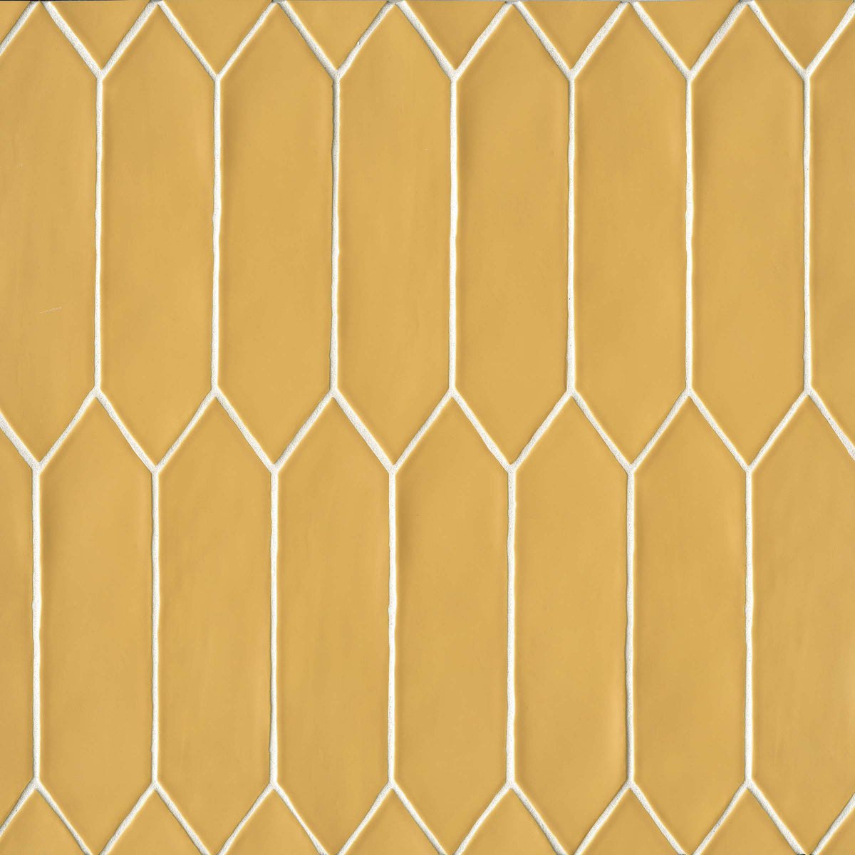 Bedrosians Reine 3" x 12" Picket Pattern Matte Ceramic Wall Tile in Golden | Item Code DECREIGOL311PICM