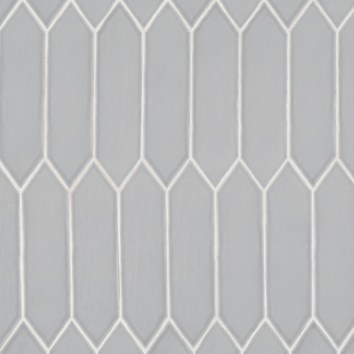 Bedrosians Reine 3" x 12" Picket Pattern Matte Ceramic Wall Tile in Grey | Item Code DECREIGRE311PICM