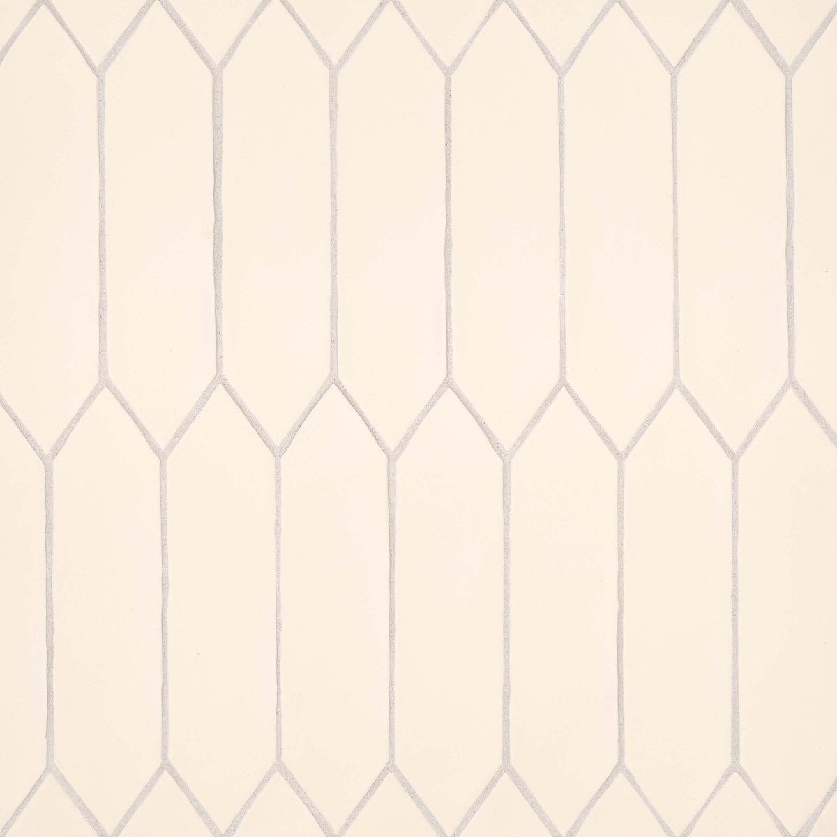Bedrosians Reine 3" x 12" Picket Pattern Matte Ceramic Wall Tile in Ivory | Item Code DECREIIVO311PICM