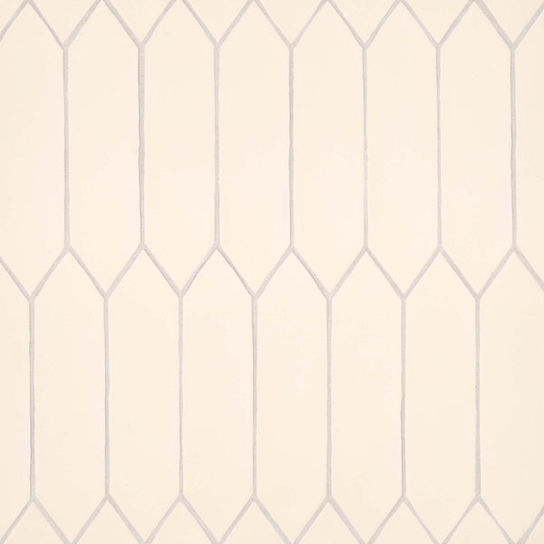 Bedrosians Reine 3" x 12" Picket Pattern Matte Ceramic Wall Tile in Ivory | Item Code DECREIIVO311PICM