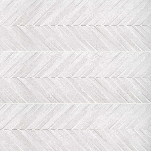 Bedrosians Textuality 16" x 47" Wall Tile in White | Item Code DECTEXWHI1647