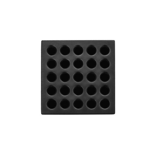 Bedrosians Ebbe Pro 3-3/4 in. Square Grate in Matte Black | Item Code EBBGRATE-E4411