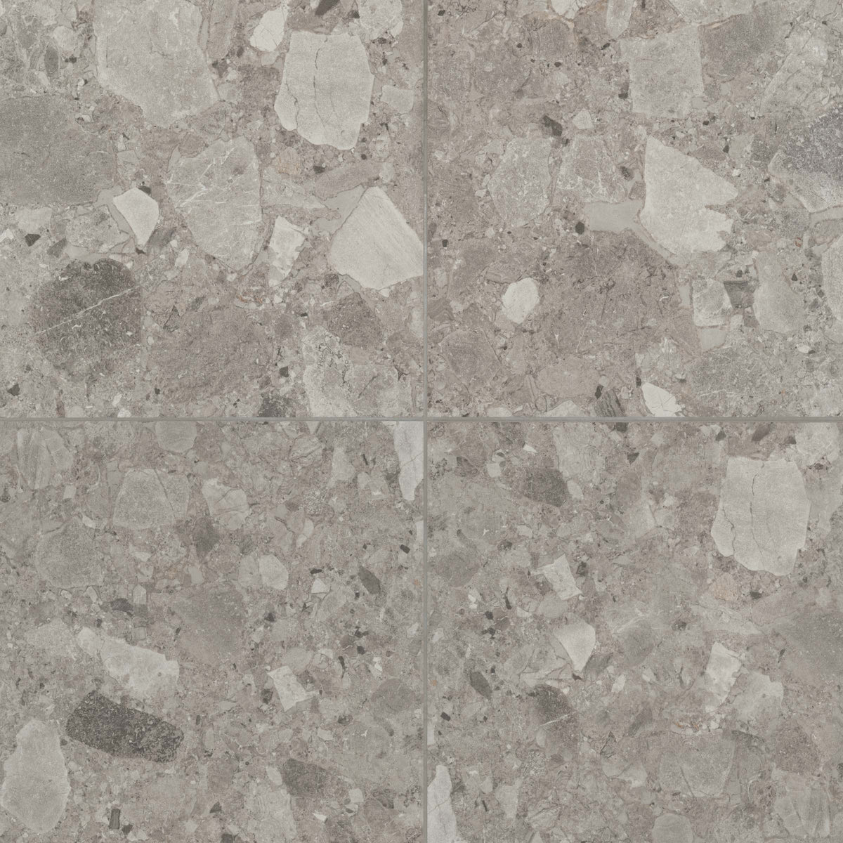 Bedrosians Frammenta 24" x 24" Floor & Wall Tile in Dark Grey | Item Code FIOFRADAR2424