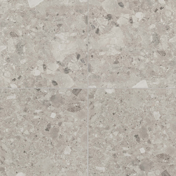 Bedrosians Frammenta 24" x 24" Floor & Wall Tile in Light Grey | Item Code FIOFRALIG2424