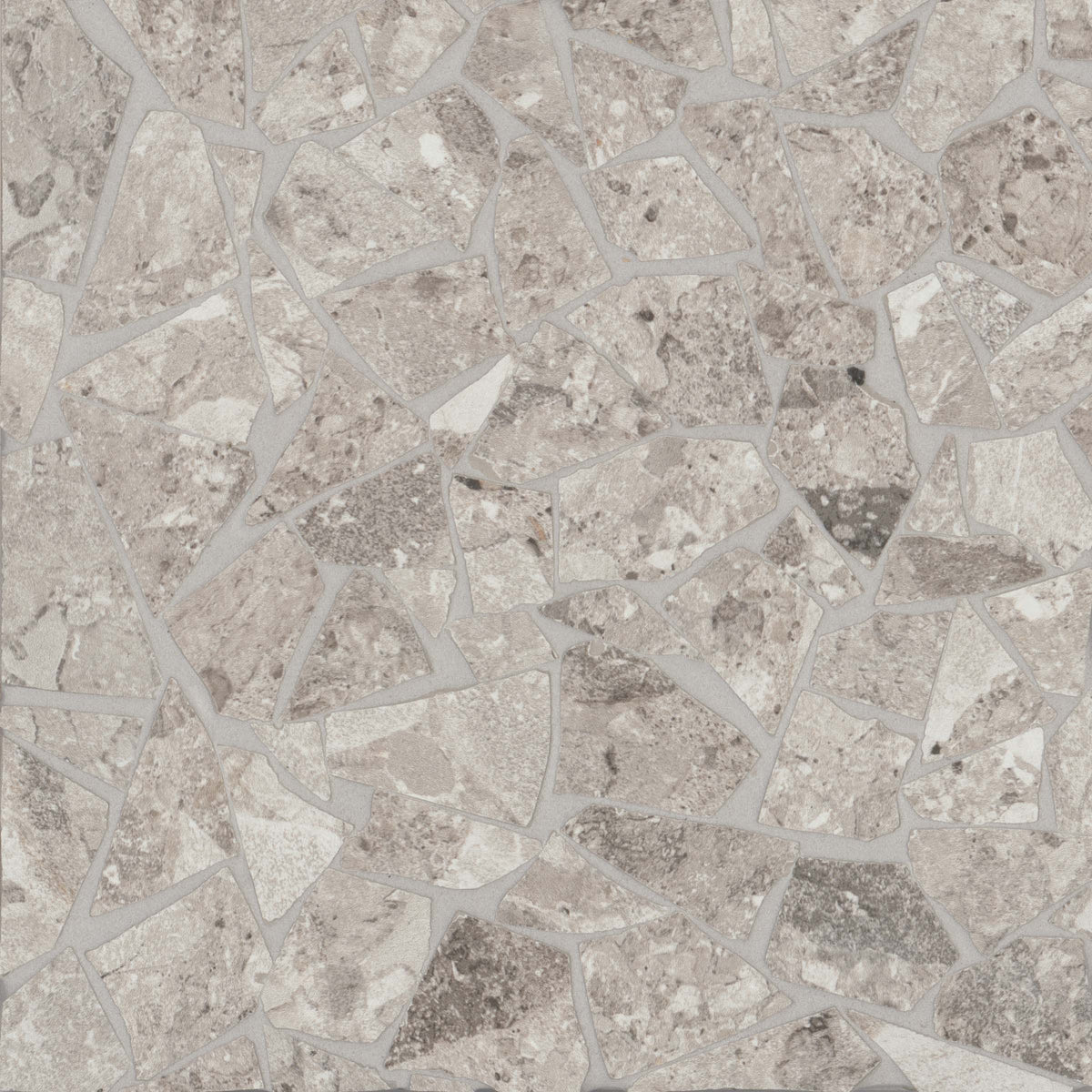 Bedrosians Frammenta Floor & Wall Palladiana Mosaic in Light Grey | Item Code FIOFRALIGPALMO