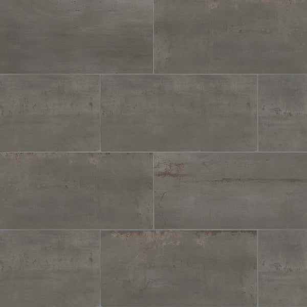 Bedrosians Rebel 12" x 24" Floor & Wall Tile in Lead | Item Code FLAREBLEA1224