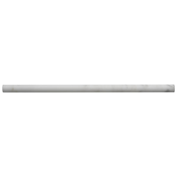 Bedrosians Calacatta 0.5" x 12" Honed Cane Marble Tile in White | Item Code MRBCALOROCANE