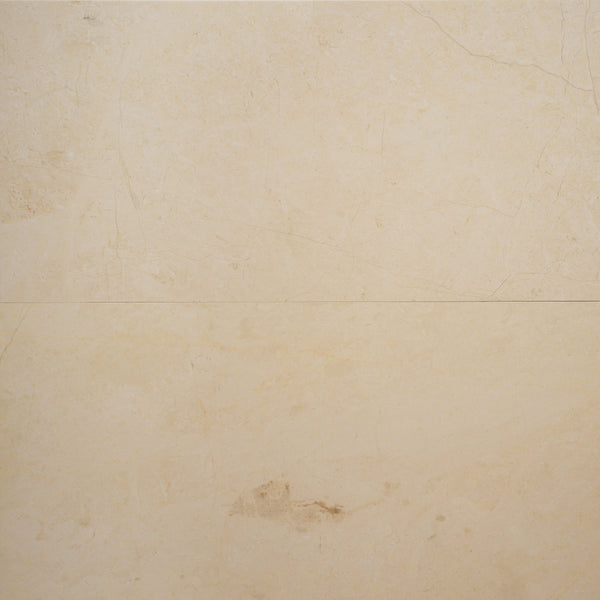 Bedrosians Caspian Bisque 12" x 24" Honed Marble Mesh Back Field Tile | Item Code MRBCASBIS1224H