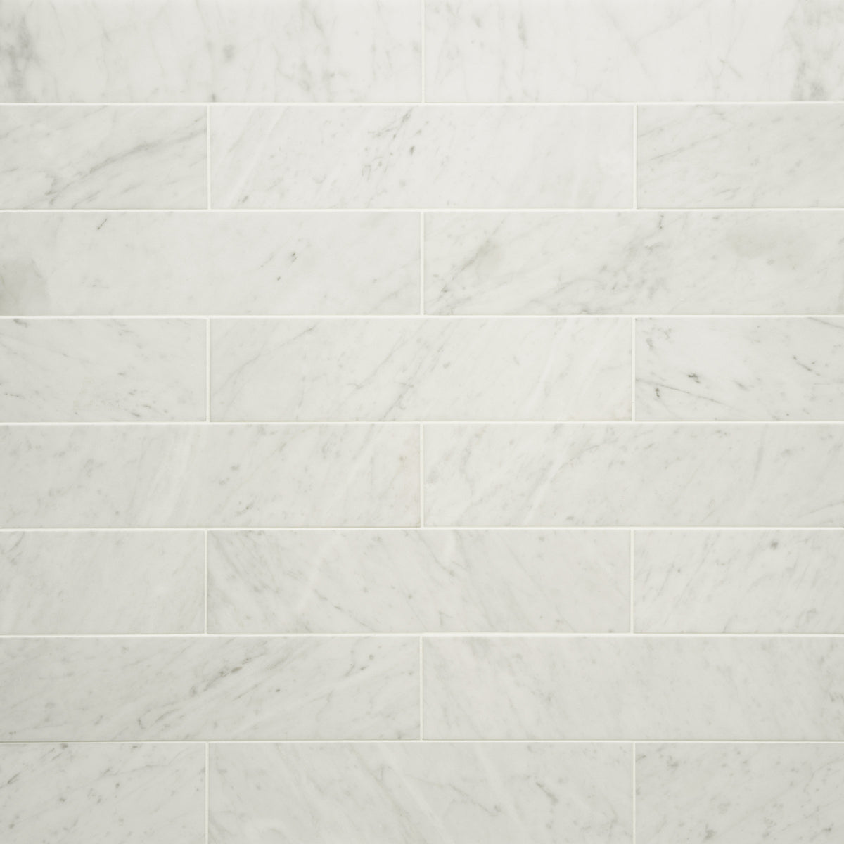 Bedrosians White Carrara 3" x 12" Floor & Wall Tile | Item Code MRBWHTCAR0312H