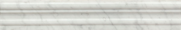 Bedrosians White Carrara 2" x 12" Trim | Item Code MRBWHTCARCHAIR-H