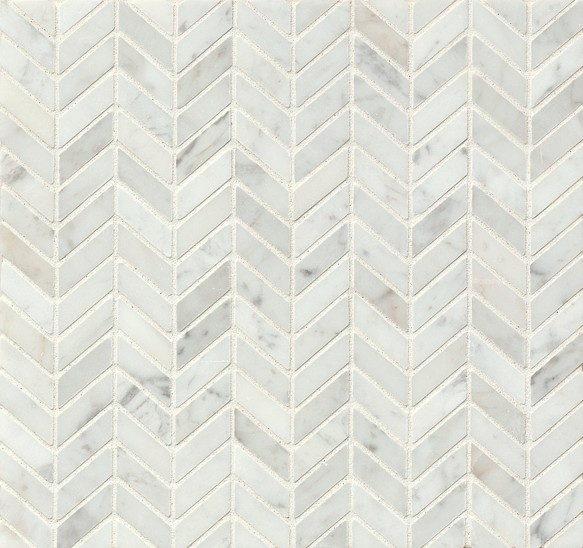 Bedrosians White Carrara Floor & Wall Mosaic | Item Code MRBWHTCARCHE-H