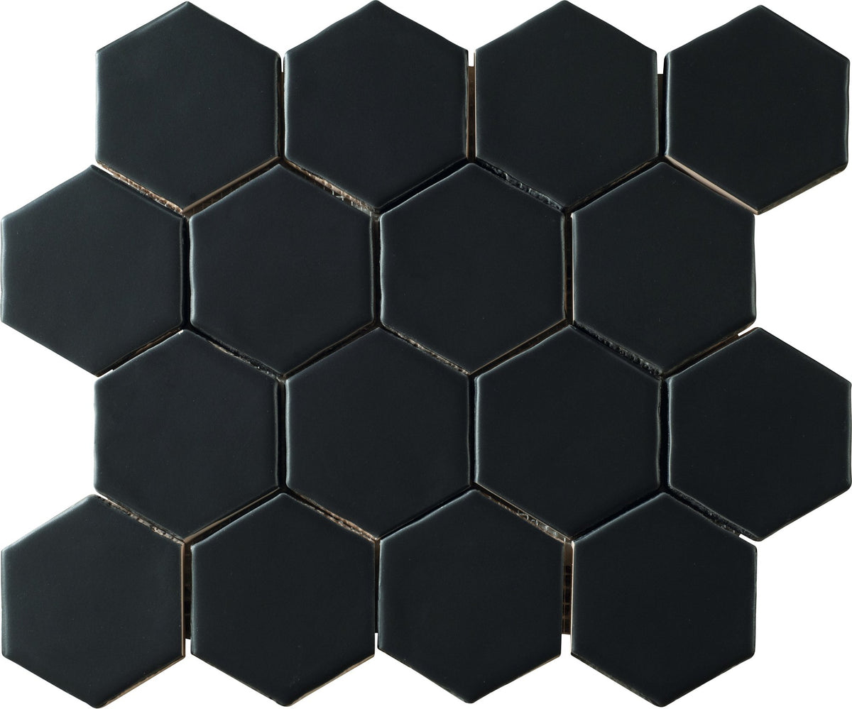 Marazzi Artistic Reflections Matte Onyx, Hexagon, 3X3, Matte | SKU AE11HEX33MT