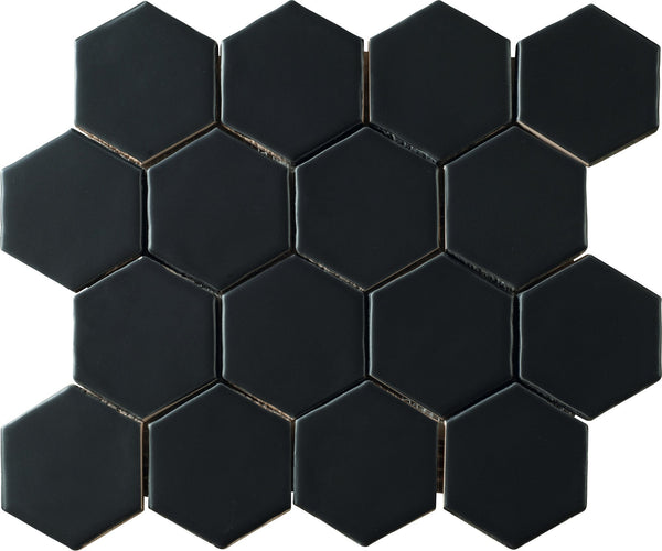 Marazzi Artistic Reflections Matte Onyx, Hexagon, 3X3, Matte | SKU AE11HEX33MT