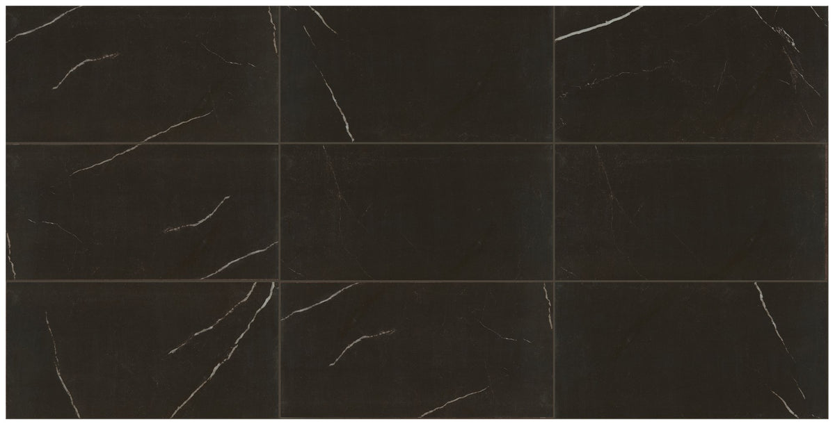 Marazzi Classentino Marble Centurio Black, Rectangle, 12X24, Matte | SKU CT34RCT1224MT