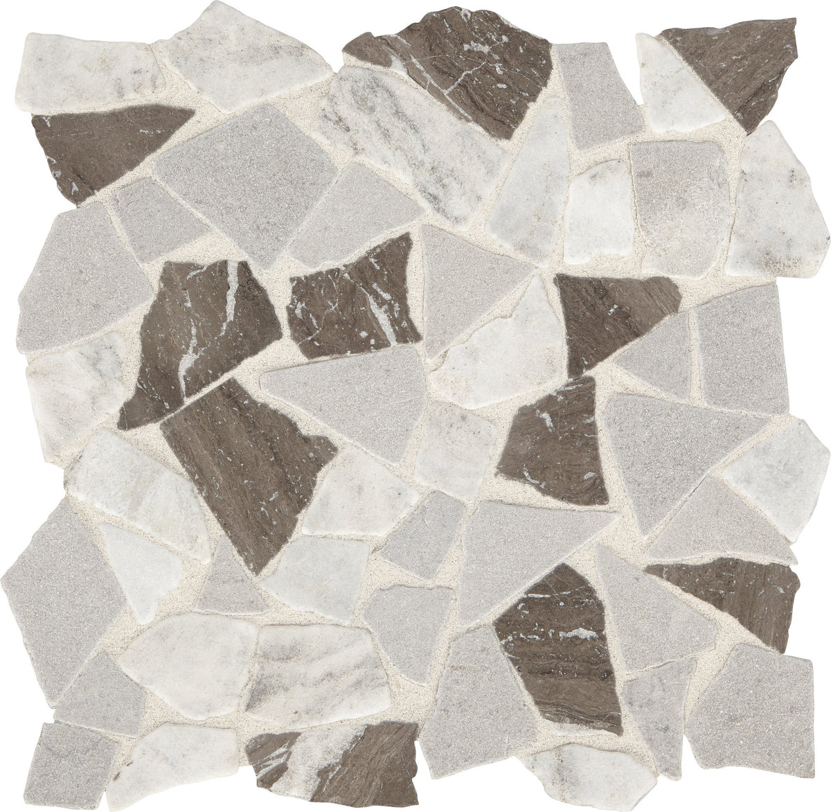 Marazzi Predella Reverent Taupe Bld, River Pebble, Tumbled, Irregular Shape, Mix | SKU DE54RIVRPEBMS1P