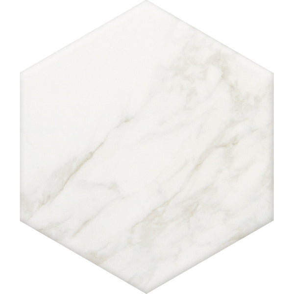 Marazzi Marble Obsession Arabescato, Hexagon, 8X9, Matte | SKU MB20HEX89KMT