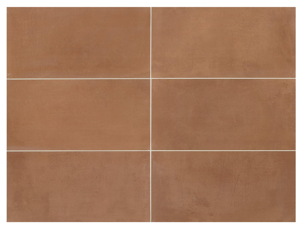Marazzi Moroccan Concrete Terra Cotta, Rectangle, Stepwise, 12X24, Matte | SKU MC56RCT1224XTMT