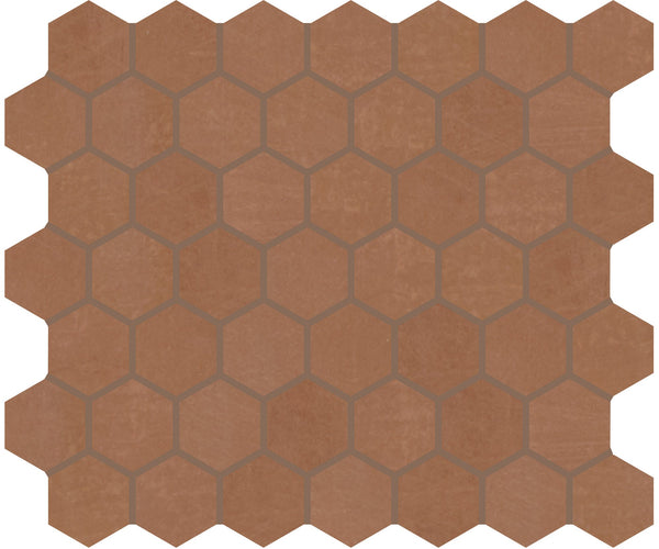 Marazzi Moroccan Concrete Terra Cotta, Hexagon, 1.5, Matte | SKU MC5615HEXMS1P2