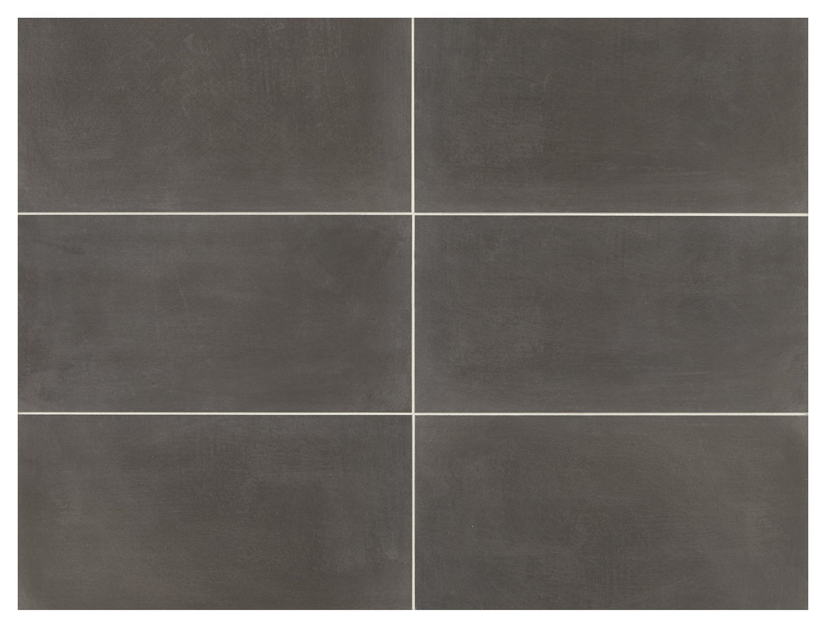 Daltile Moroccan Concrete Charcoal, Rectangle, 12X24, Stepwise, Matte | Daltile SKU MC57RCT1224XTMT