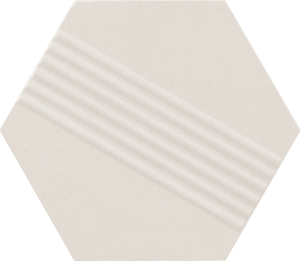 Marazzi Rhyme and Reason Bone, Hexagon, Ripple Mix, 4, Matte | SKU RR16HEX4MIXMT