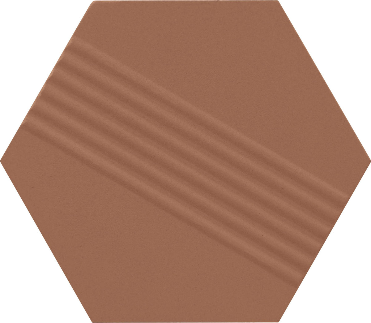 Marazzi Rhyme and Reason Warm Terracotta, Hexagon, Ripple Mix, 4, Matte | SKU RR20HEX4MIXMT