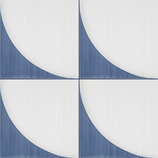Marazzi Scenario Group 2 Blu Crescent, Square, Crescent, 8X8, Matte | SKU SR25881P