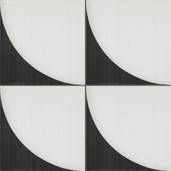 Marazzi Scenario Group 2 Nero Crescent, Square, Crescent, 8X8, Matte | SKU SR28881P