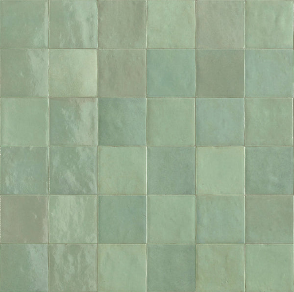 Marazzi Zellige Neo Turchese, Square, Undulated, 4X4, Glossy | SKU ZL01SQU44UND1P4