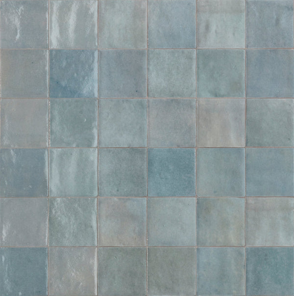 Marazzi Zellige Neo Cielo, Square, Undulated, 4X4, Glossy | SKU ZL04SQU44UND1P4
