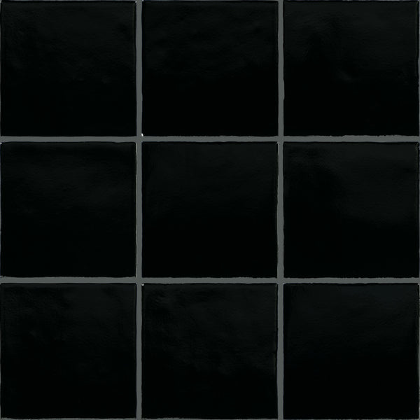 Marazzi Zellige Neo Carbone, Square, Undulated, 4X4, Glossy | SKU ZL12SQU44UND1P4